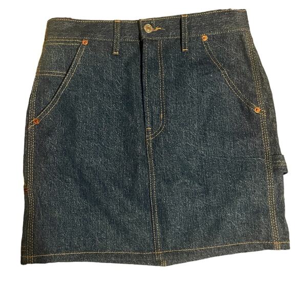 Re/Done Denim Retro Vintage Vibe Mini Skirt Womens Size 26 NWOT Preppy Minimal - Picture 1 of 8